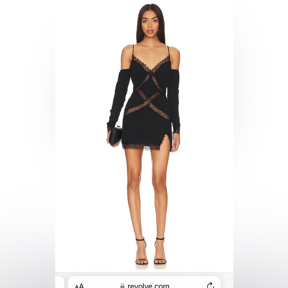 Elegant Black Lace Mini Dress